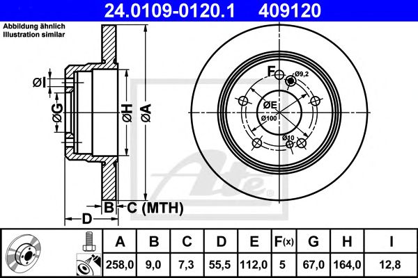 Disco de Travão MB W202 C180 C280 Tr