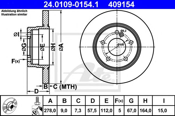 Disco de Travão MB C W204 07- 278mm Tr