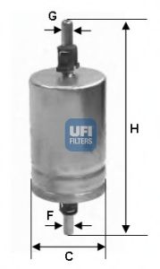 UFI 31.510.00, Filtro de combustível  Bmw/psa/vag
