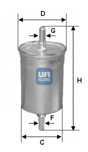 UFI 31.835.00, Filtro de combustível smart 0.8 Cdi 08>