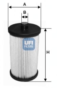 UFI 26.012.00, Filtro de combustível vw Crafter 2.5 Tdi