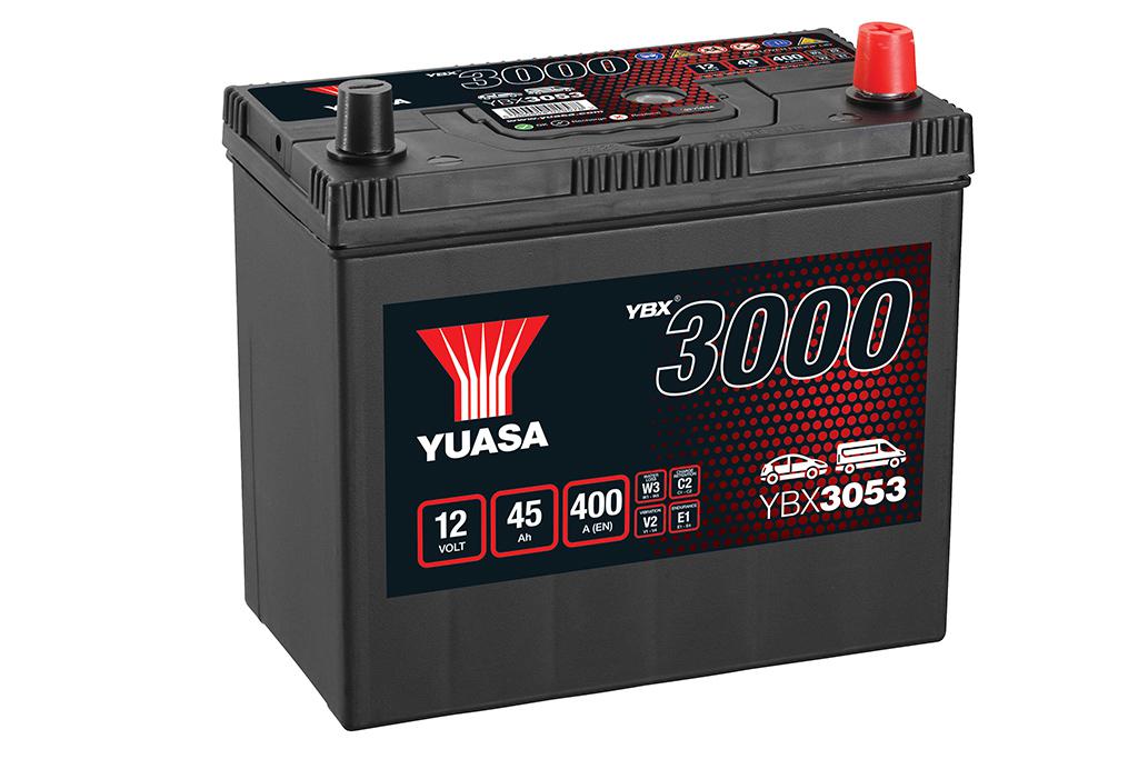 YUASA YBX3053, Bateria de Arranque 12v 45ah 400a +d