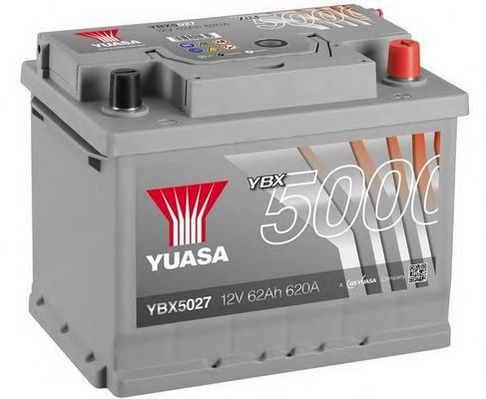 YUASA YBX5027, Bateria de Arranque 12v 62ah 600a +d