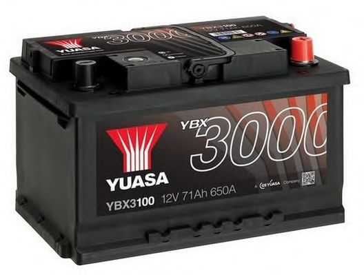 YUASA YBX3100, Bateria de Arranque 12v 71ah 650a +d